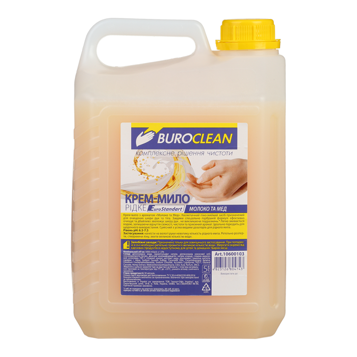 Крем-мило рідке BUROCLEAN Eurostandart Молоко та мед 5л