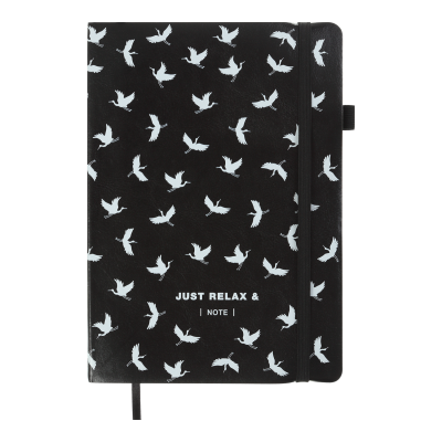 Блокнот діловий Relax А5, 96арк. чорний (клітинка) bm.295101-01