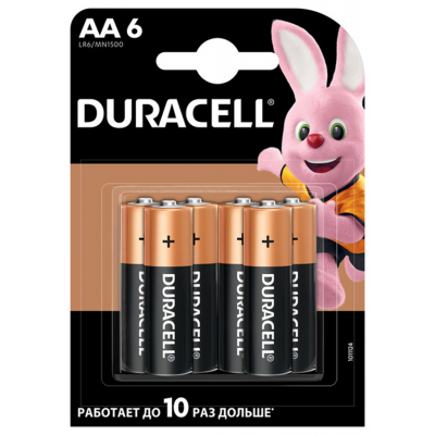 Батарейки Duracell AA (6шт/уп)
