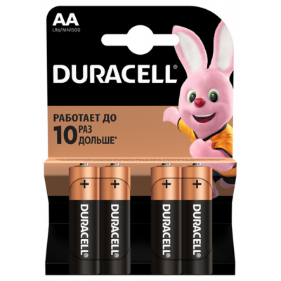 Батарейки Duracell AA (4шт/уп)
