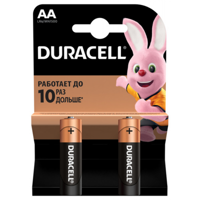 Батарейки Duracell  AA  (2шт/уп) 
