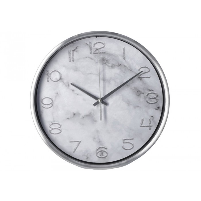 Годинник настінний металевий Optima Marble (сірий мармур)