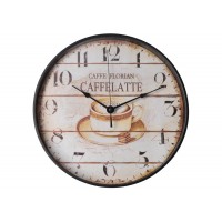 Часы настенные пластиковые Optima Caffelatte (белый)