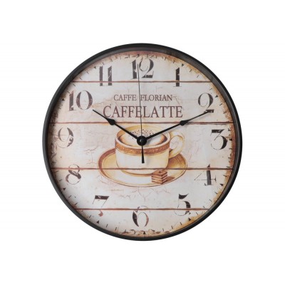 Часы настенные пластиковые Optima Caffelatte (белый)