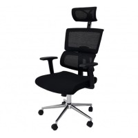 Крісло офісне Barsky Mesh Office BM-10, чорне