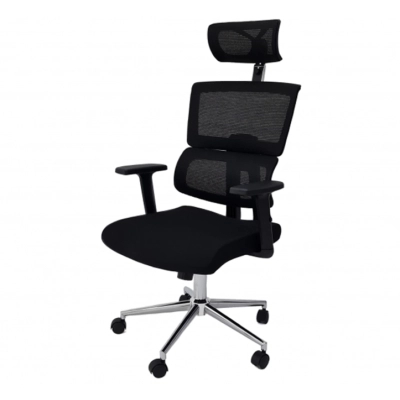 Крісло офісне Barsky Mesh Office BM-10, чорне