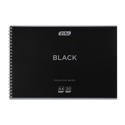 Альбом для малювання на пружині Black (20 аркушів) А4 ZB.1440-01