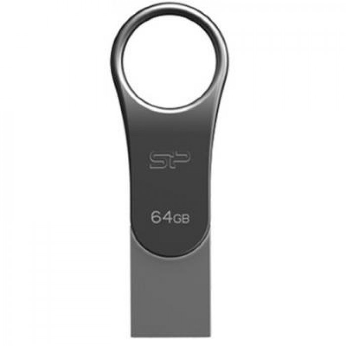 Флеш-пам'ять Silicon Power 64GB Mobile C80 Silver USB 3.2