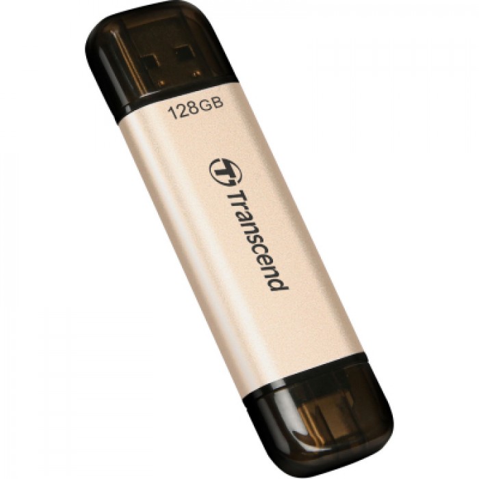 Флеш-пам'ять Transcend 128GB JetFlash 930 Gold-Black USB 3.2/Type-C