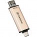 Флеш-пам'ять Transcend 256GB JetFlash 930 Gold-Black USB 3.2/Type-C