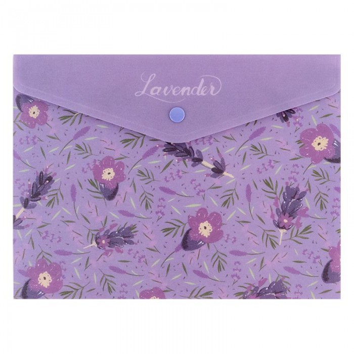Папка-конверт на кнопке А5+ Lavender-1