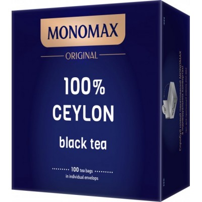 Чай Monomax 100% Ceylon (2гх100пак) черный 