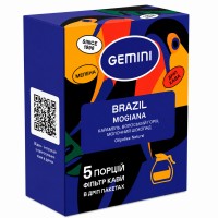 Кава мелена в дріп-пакеті Gemini Gemini Brazil Mogiana 10гх5пак