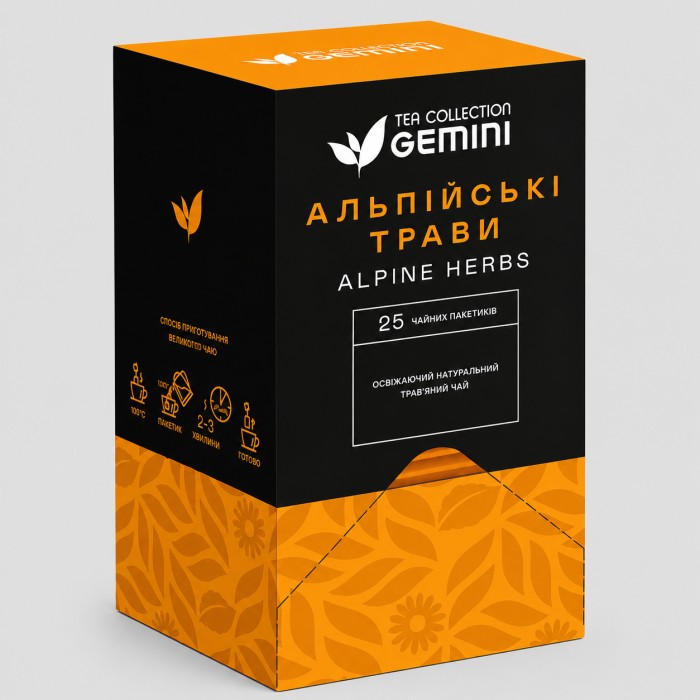 Чай Gemini Alpine Herbs, сашет (2гх25пак) трав'яний