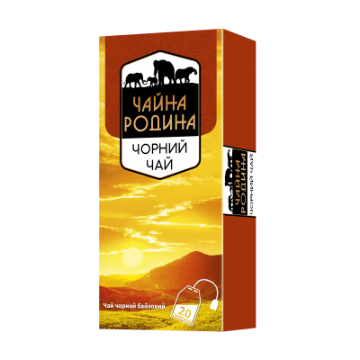 Чай Чайна Родина Черный чай, пакет (1,5гх20пак) 