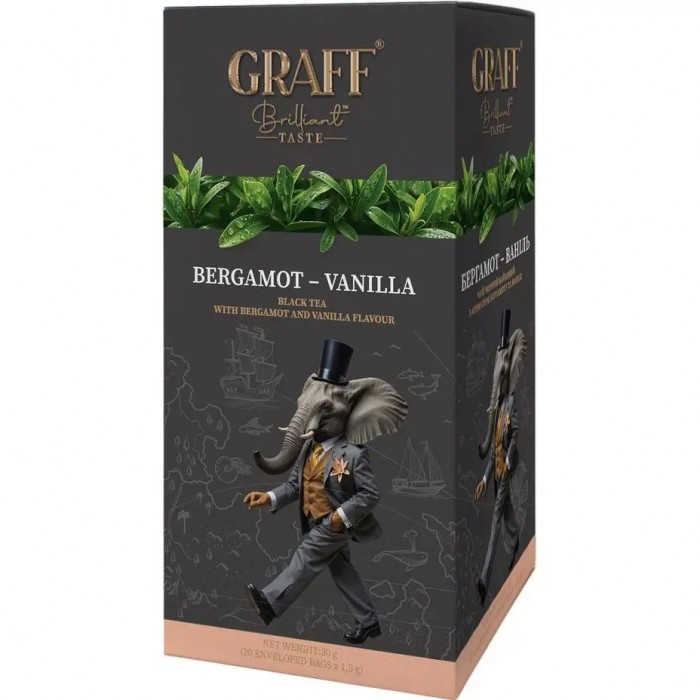 Чай Graff Bergamot&Vanilla, пакет/саше (1,5гх20пак) черный
