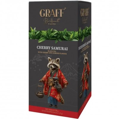 Чай Graff Cherry Samurai, пакет/саше (1,5гх20пак) черный