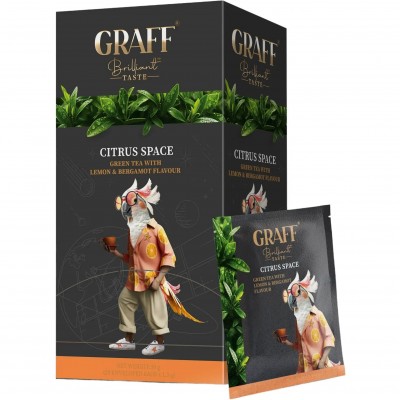 Чай Graff Citrus space, пакет/саше (1,5гх20пак) зеленый