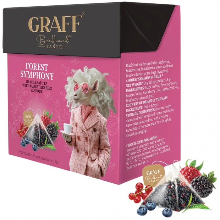 Чай Graff Forest symphony, пакет/пирамидки (1,8гх20пак) черный