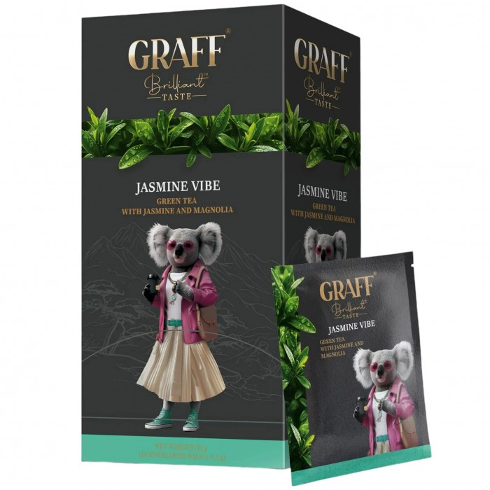 Чай Graff Jasmine vibe, пакет/саше (1,5гх20пак) зеленый