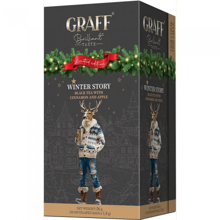 Чай Graff Winter story, пакет/саше (1,8гх20пак) черный