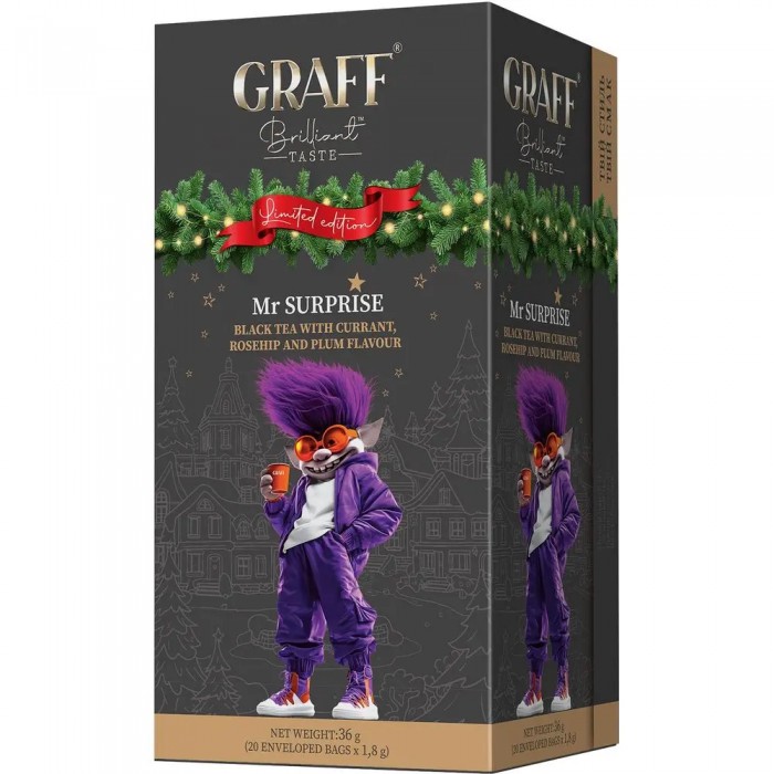 Чай Graff Mr Surprise, пакет/саше (1,8гх20пак) черный