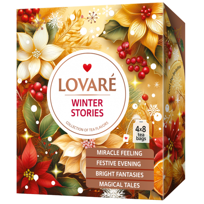 Чай Lovare Winter Stories (2гх32пак) 4 види по 8 пакетів