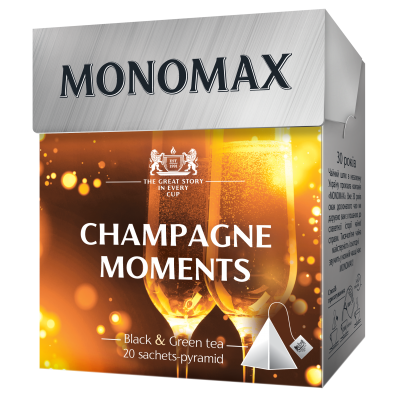 Чай Monomax Champagne Moment, пірамідки (2гх20пак) бленд чорного та зеленого
