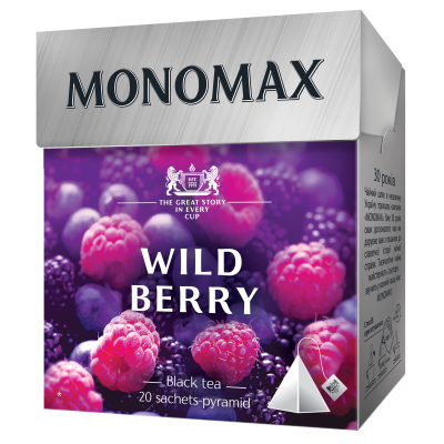 Чай Monomax Wild Berry, пірамідки (2гх20пак) чорний