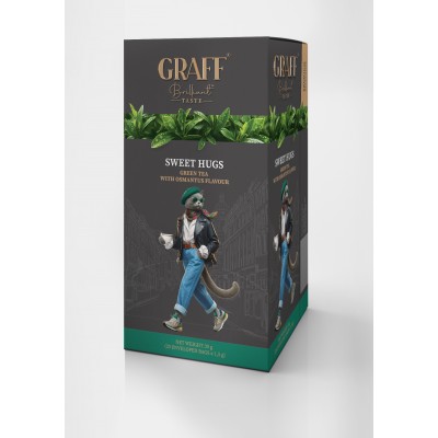 Чай Graff Sweet hugs, пакет/саше (1,5гх20пак) зеленый