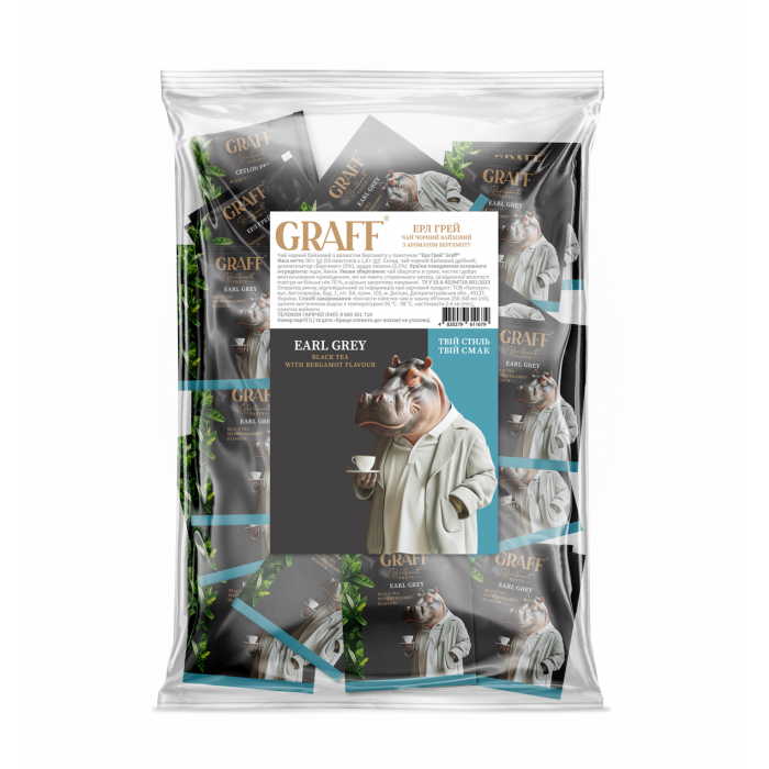 Чай Graff Earl Grey, пакет/саше (1,8гх50пак) черный
