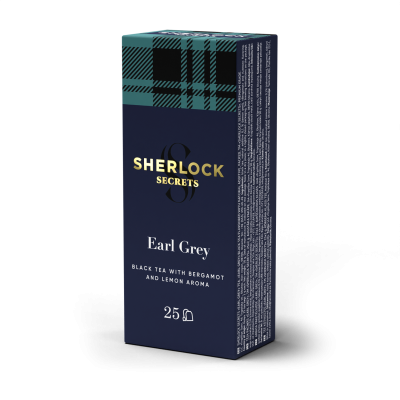 Чай Sherlock Secrets Earl Grey, пакет (2гх25пак) черный