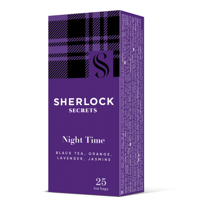 Чай Sherlock Secrets Night Time, пакет (2гх25пак) черный