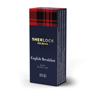 Чай Sherlock Secrets English Breakfast, пакет (2гх25пак) черный