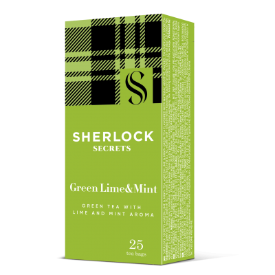 Чай Sherlock Secrets Green Lime & Mint, пакет (1,8гх25пак) зеленый