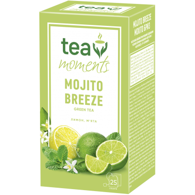 Чай Tea Moments Mojito Breeze, пакет (1,6гх25пак) зеленый