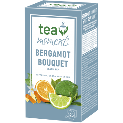 Чай Tea Moments Bergamot Bouquet, пакет (1,8гх25пак) черный