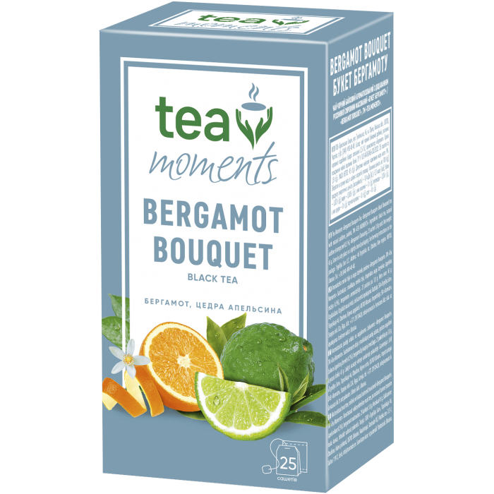 Чай Tea Moments Bergamot Bouquet, пакет (1,8гх25пак) черный