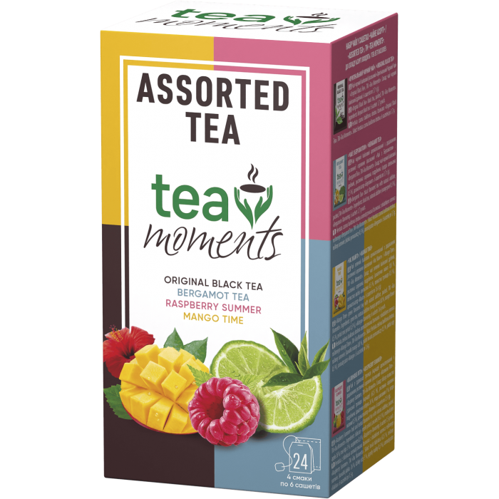 Набор чая, 4 вкуса Tea Moments Assorted Tea, сашет (1,6гх24пак) 