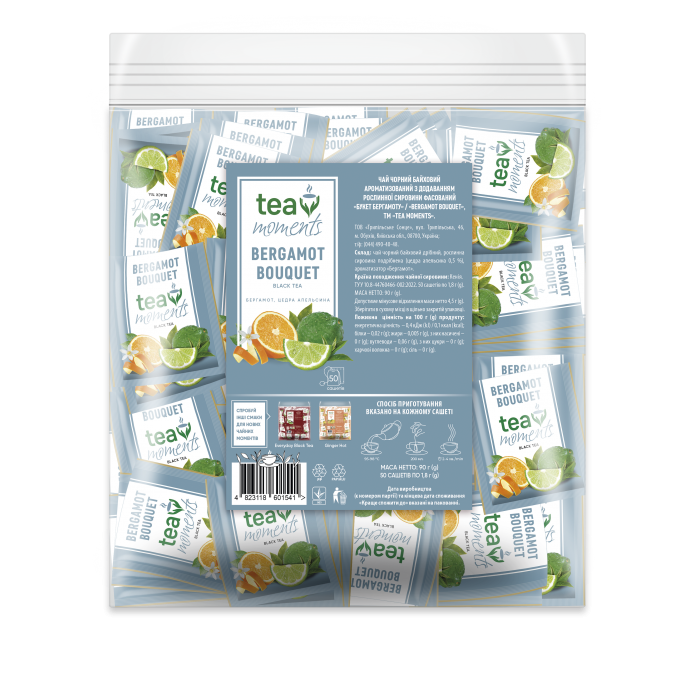 Чай Tea Moments Bergamot Bouquet, сашет (1,8гх50пак) чорний