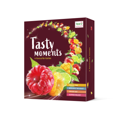 Набор чая, 4 вкуса Tea Moments Tasty Moments, сашет (1,7гх32пак) 
