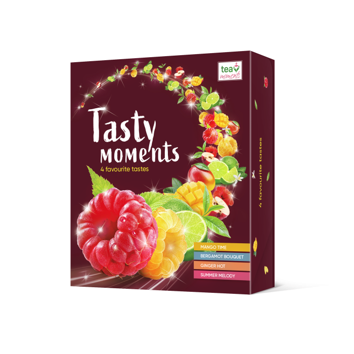Набор чая, 4 вкуса Tea Moments Tasty Moments, сашет (1,7гх32пак) 