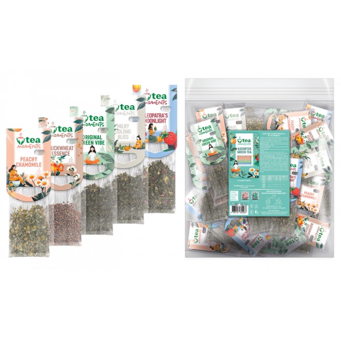 Чай Tea Moments Assorted Green tea, пакет (2,2гх50пак) зеленый