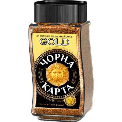 Кофе растворимый Черная Карта Gold 190г.