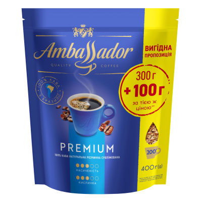 Кава розчинна Ambassador Premium 400г. 