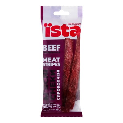 Снеки м'ясні сирокопчені Meat Stripes Яловичина 60г