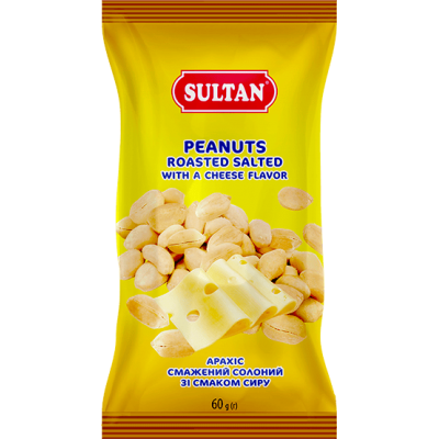 Арахис жареный, соленый со вкусом сыра 60г