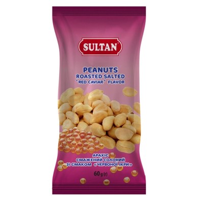 Арахис жареный, соленый со вкусом красной икры 60г