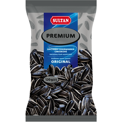 Семечки подсолнечника жареные, полосатые соленые Original 120г