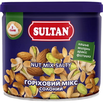 Ореховый микс, соленый, ж/б 120г
